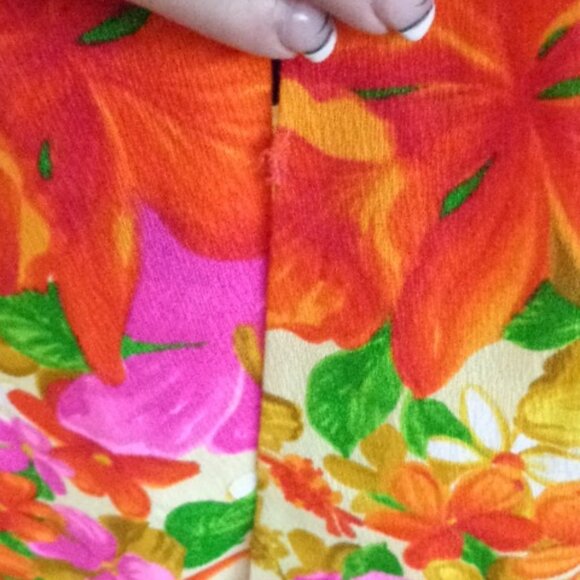 NOS Vintage Hawaiian Maxi Dress 1960s 70s Sz 14 US Made Deadstock 1 Flaw UNWORN - Picture 15 of 15